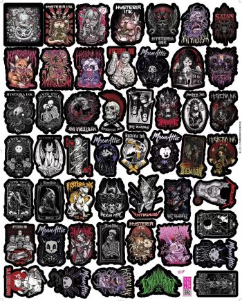 [NEW] Small Stickers Hysteria Ink Moon Attic Pack - 50 sheets - Min. 6 Packs