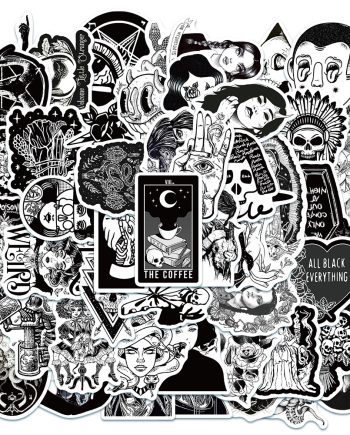 New Pack of 50 stickers (Many designs) - B&W