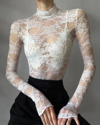 Ghostflower Mesh Top