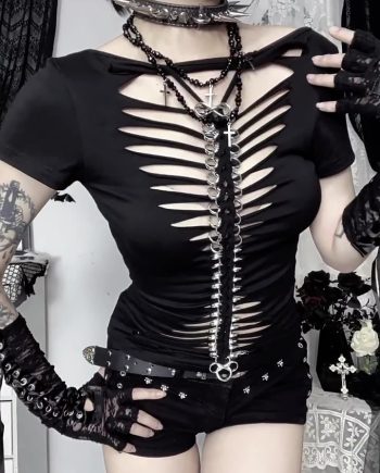 Snake Top Holes Black