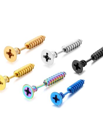Stainless Steel Earrings -  6 pairs/pack - ED016