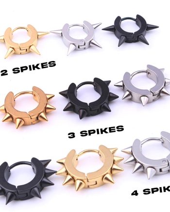 Stainless Steel Earrings -  6 pairs/pack - EKED00001