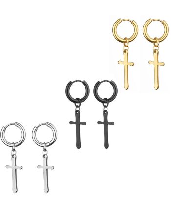 Stainless Steel Earrings -  6 pairs/pack - EKED00143