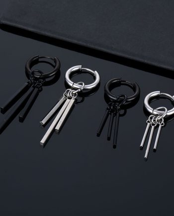 Stainless Steel Earrings -  6 pairs/pack - EQ056