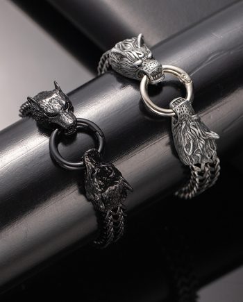Wolf Silver Bracelet