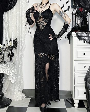 Lady of Spikes Black Dress
