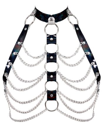PU Glossy & Chains Harness