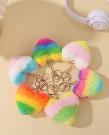 LGBT Plush Heart Keychains