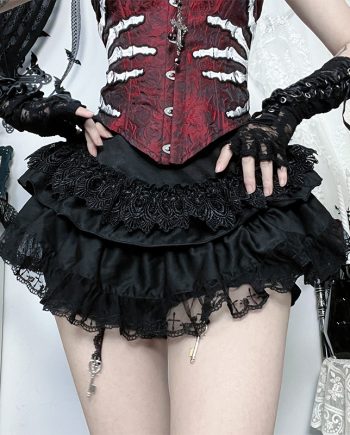 Moon Ruffle Mini Skirt