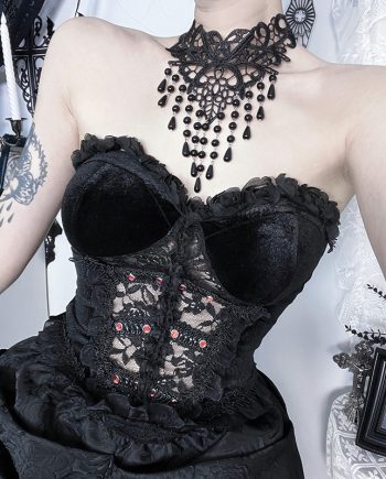 Midnight Lace Crop