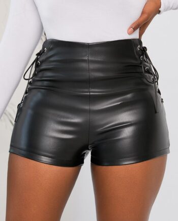 PU short with sides laces
