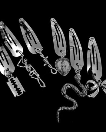 Simple Hair Clips + Charms (Pack x5 pairs)