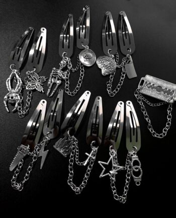 Special Metal Hair Clips + Charms (Pack x5 unit)
