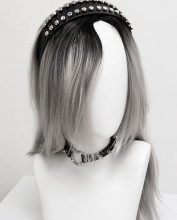 Double Row Flat Screw Studs Gothic Headband | 3 Colors