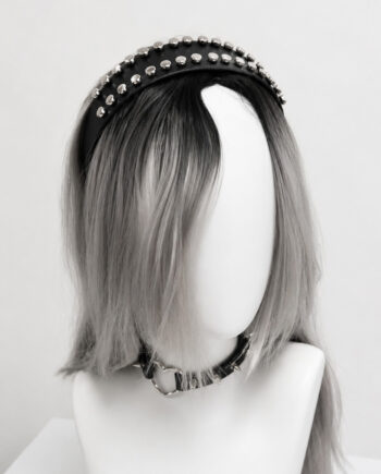 Double Row Flat Screw Studs Gothic Headband | 3 Colors
