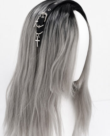 Crucifix Gothic Headband | Religious Goth Head Jewelry Wholesale | 4 Colors