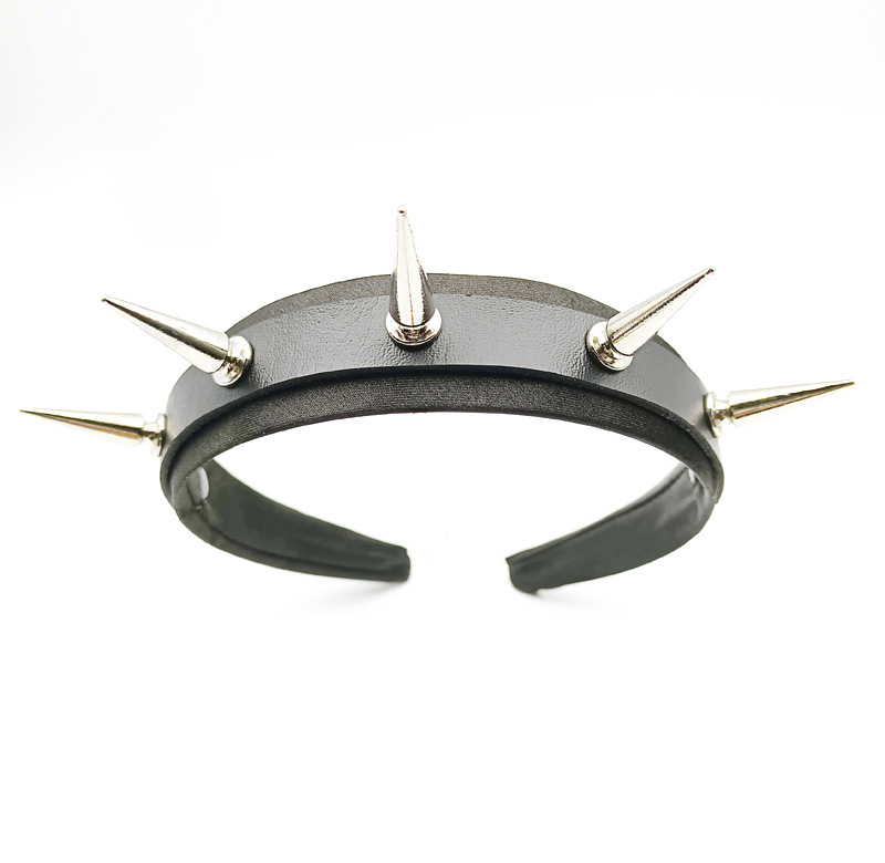 Classic 5-Spike Gothic Headband | Silver