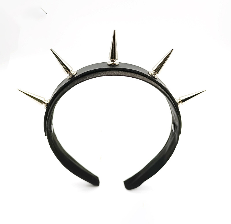 Classic 5-Spike Gothic Headband | Silver