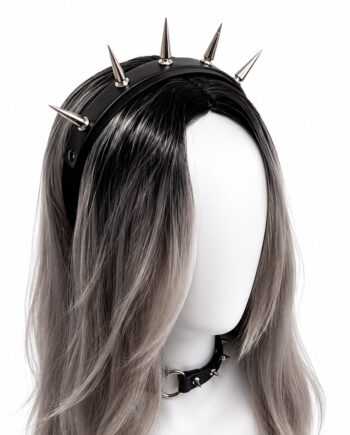 Classic 5-Spike Gothic Headband | Silver